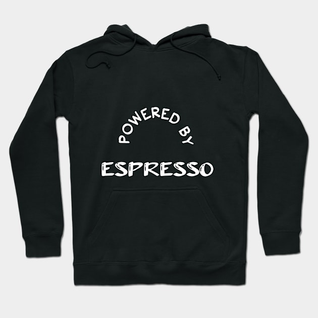 Powered by Espresso Hoodie by Booze Logic